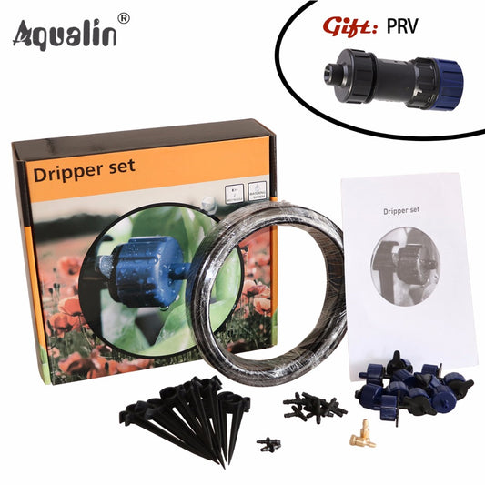 10m Automatic Micro Drip Irrigation System Garden Drippers  Watering Kits and Pressure Reducing Valve#26301-3 - Aqualin Official Store