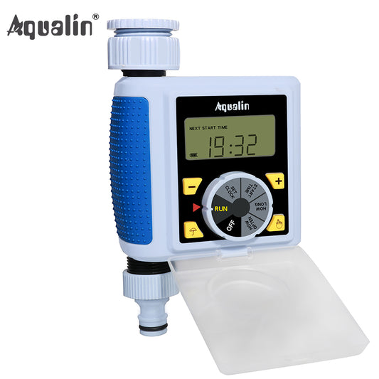 Large Screen LCD Automatic Electronic Water Timer Solenoid Valve Garden Irrigation Controller System #21055 - Aqualin Official Store