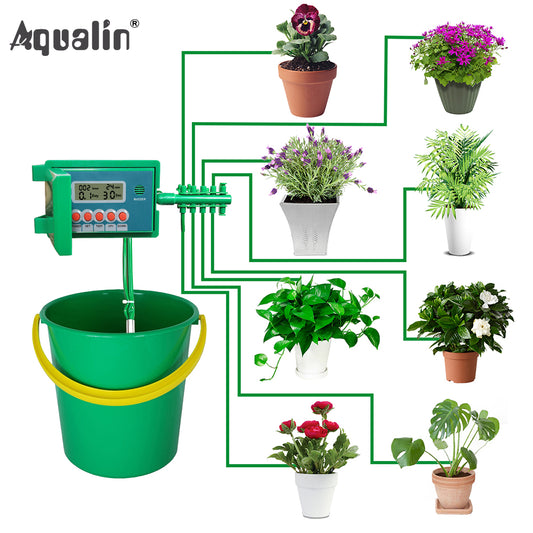 Automatic Micro Home  Drip Irrigation Watering Kits System Sprinkler with Smart Controller for Garden,Bonsai Indoor Use #22018 - Aqualin Official Store