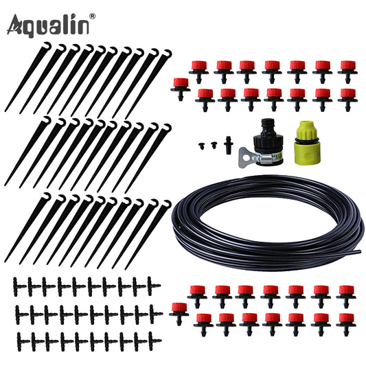 25m/ 30m Automatic Micro Drip Irrigation System Garden Irrigation Spray Self  Watering Kits with Adjustable Dripper #26301-1 - Aqualin Official Store