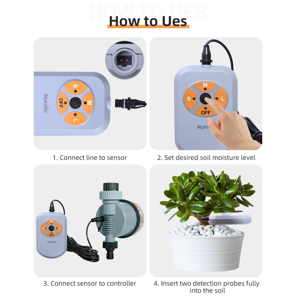 Soil Humidity Sensor Automatically Interrupt Watering System for Garden Plant Hygrometer Meter Water Analyzer Test Tool#21106 - Aqualin Official Store