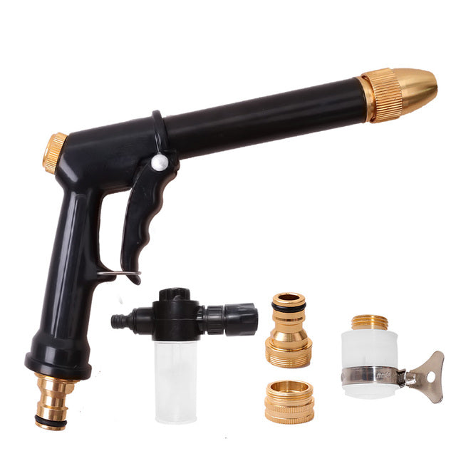 High Pressure Adjustable Water Gun Watering Hose Metal Gun Garden Sprayer Car Wash Gun High Pressure Cleaner #WG70001+WG1+WG2 - Aqualin Official Store